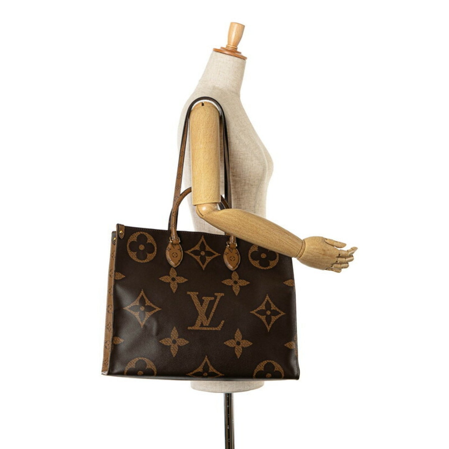 Louis Vuitton Onthego GM, Brown, Canvas, tote