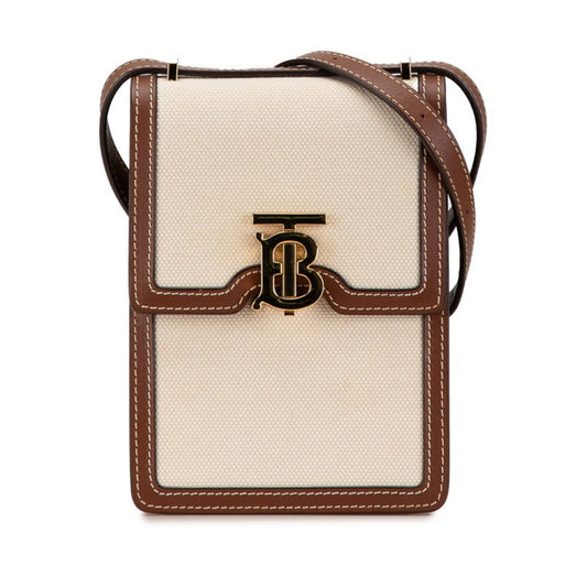 Burberry TB, Beige, Canvas, shoulder