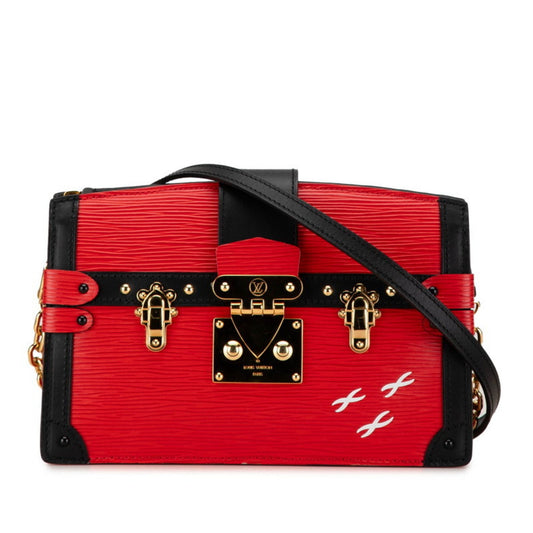 Louis Vuitton Trunk, Red, Leather, clutch