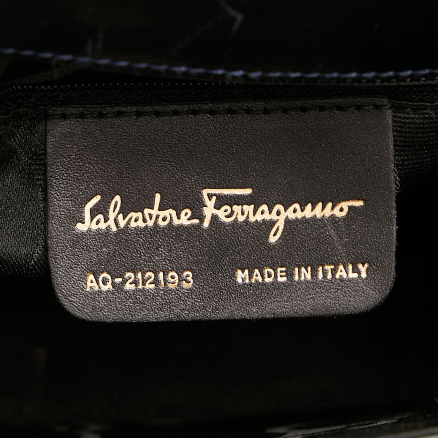 Salvatore Ferragamo Gancini, Black, Leather, handbag