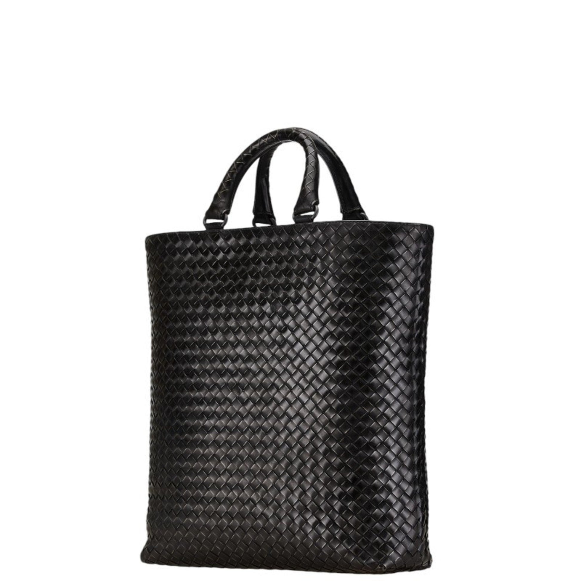 Bottega Veneta Intrecciato, Black, Leather, tote