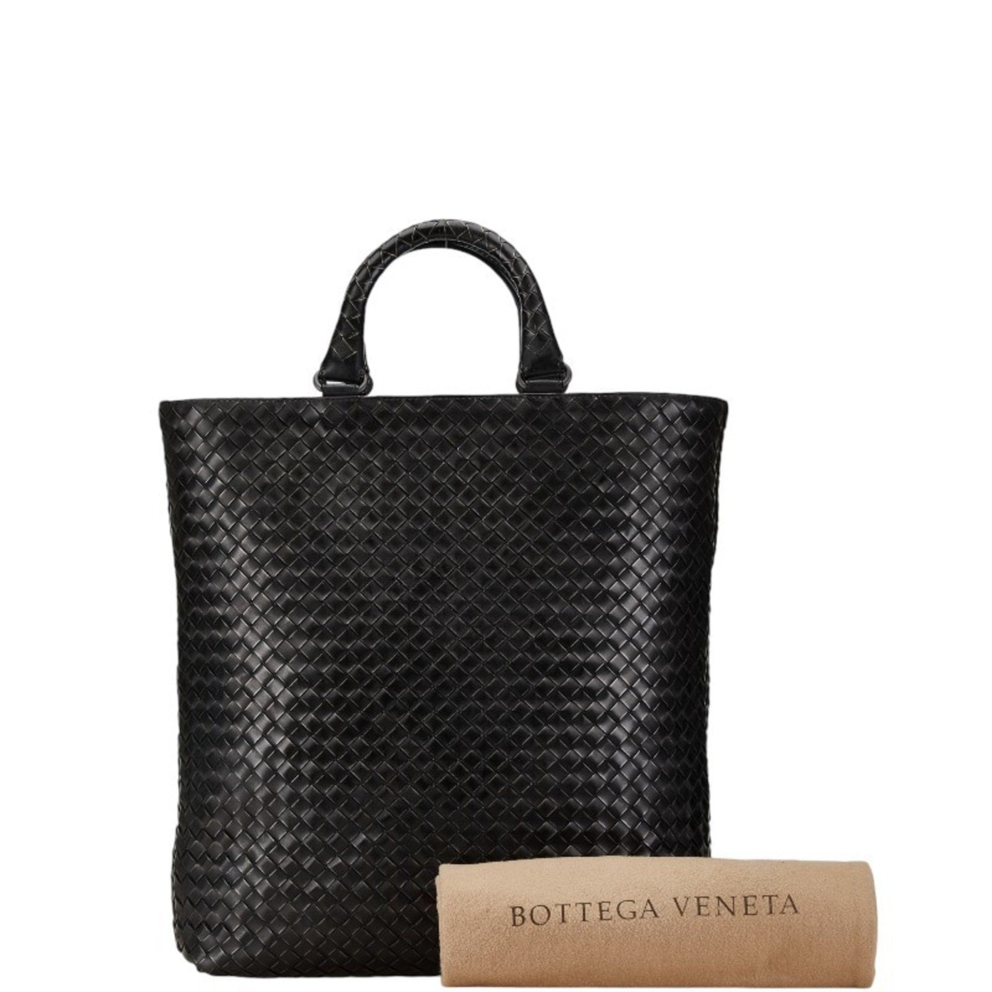 Bottega Veneta Intrecciato, Black, Leather, tote