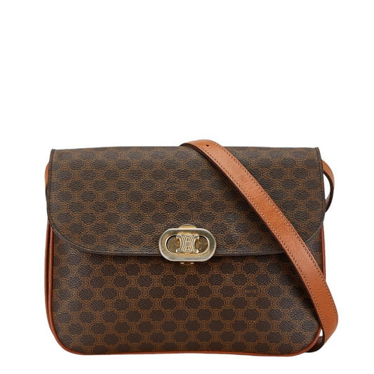Céline Macadam, Brown, Canvas, shoulder