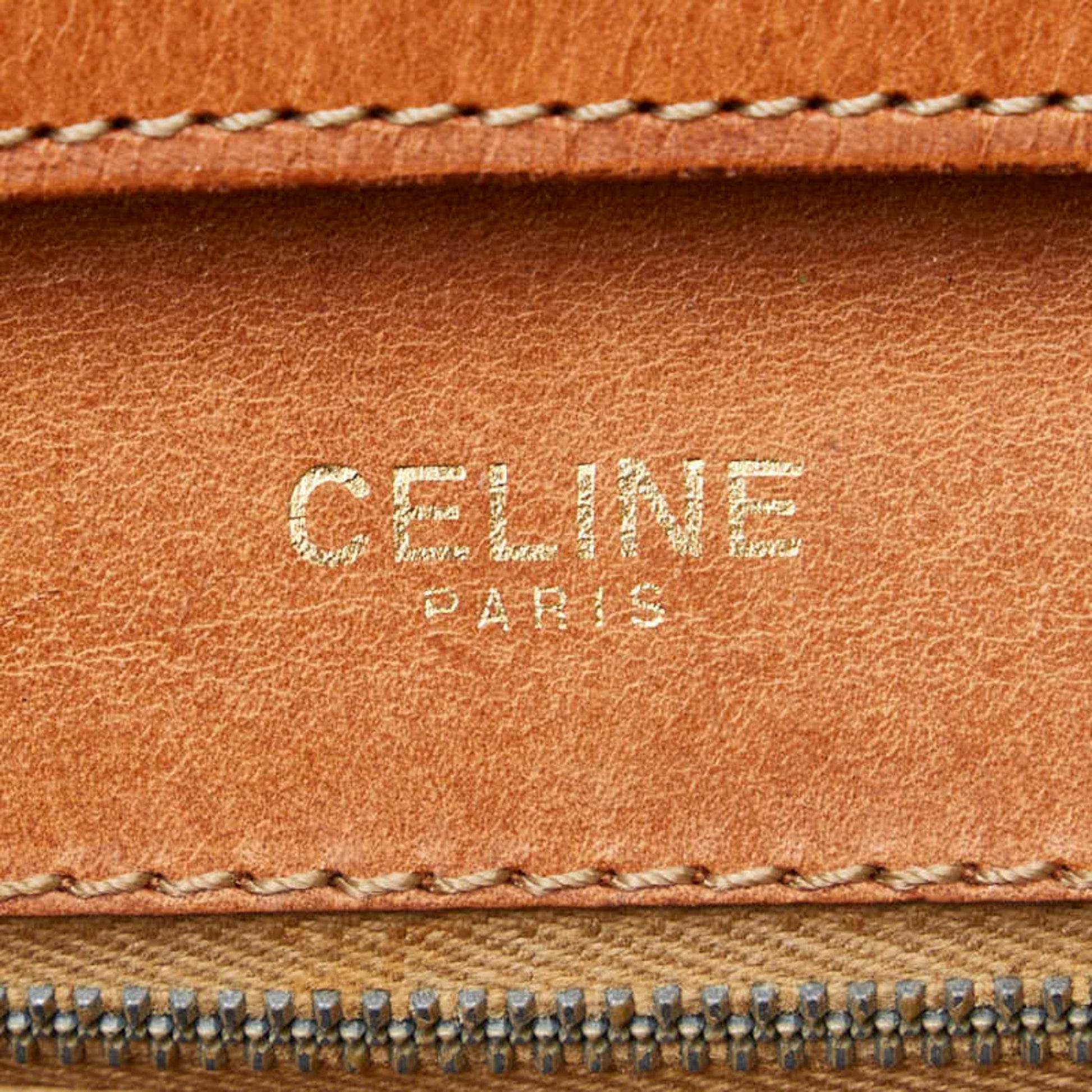 Céline Macadam, Brown, Canvas, shoulder