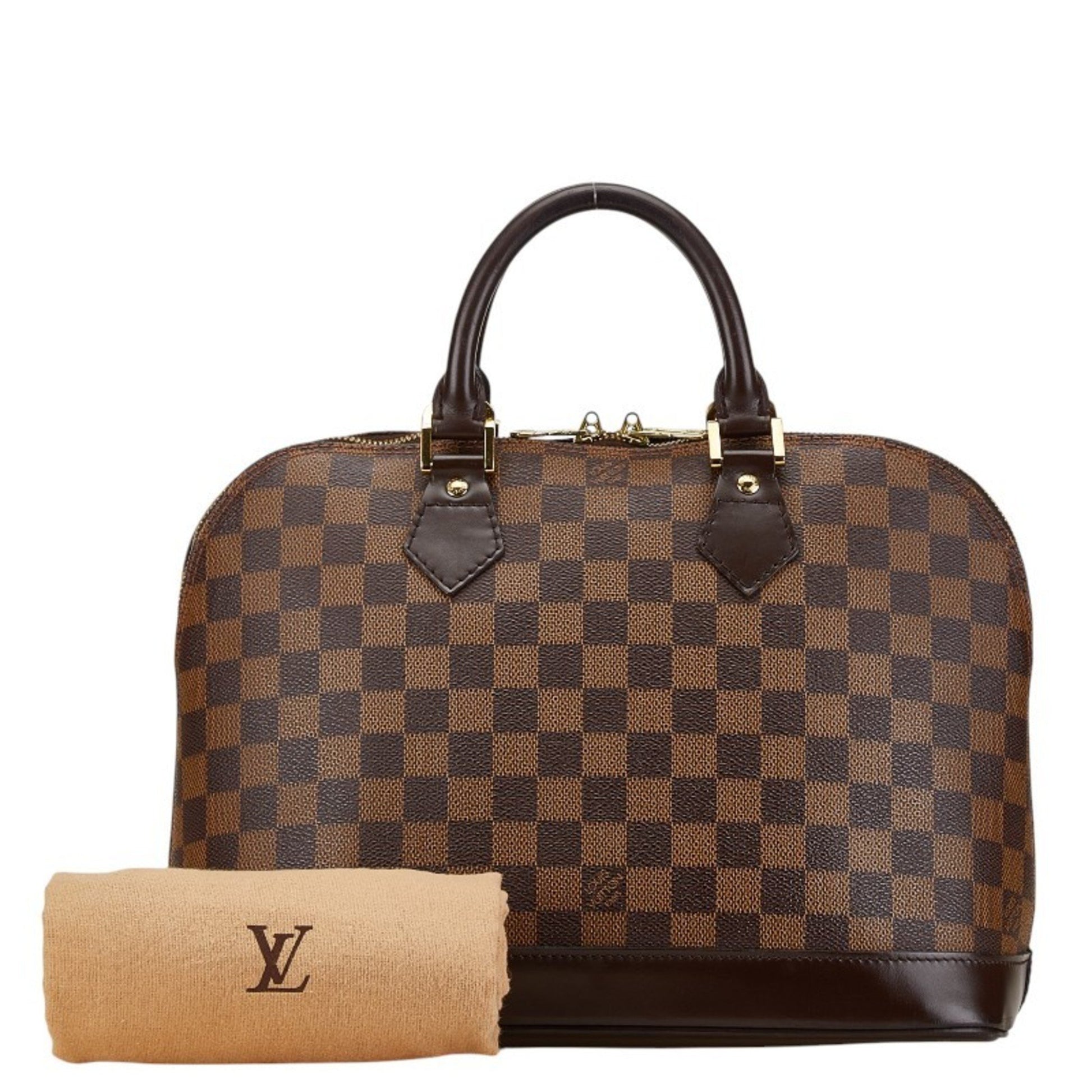 Louis Vuitton Alma, Brown, Canvas, handbag