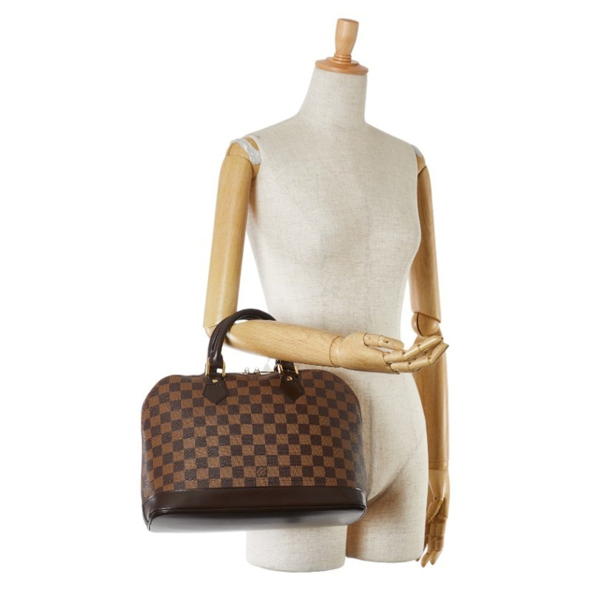 Louis Vuitton Alma, Brown, Canvas, handbag