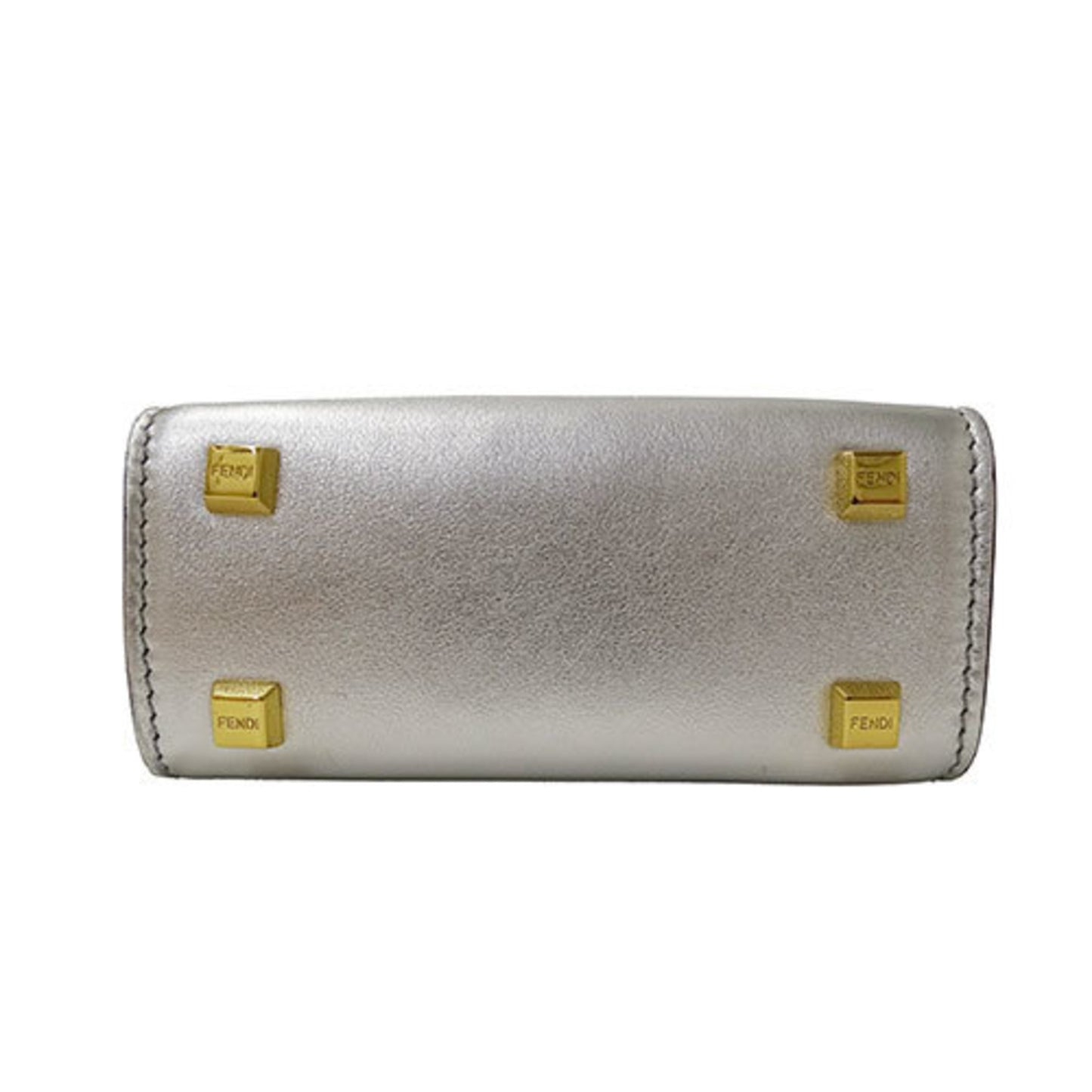 Fendi Sunshine, Silver, Leather, handbag