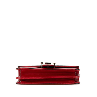 Gucci Interlocking G, Red, Leather, shoulder