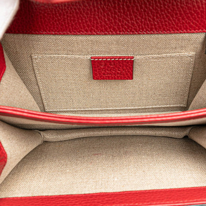 Gucci Interlocking G, Red, Leather, shoulder