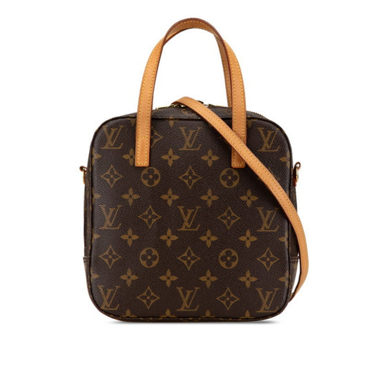 Louis Vuitton Spontini, Brown, Canvas, handbag