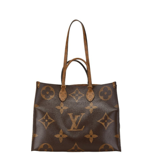 Louis Vuitton On The Go, Brown, Canvas, tote