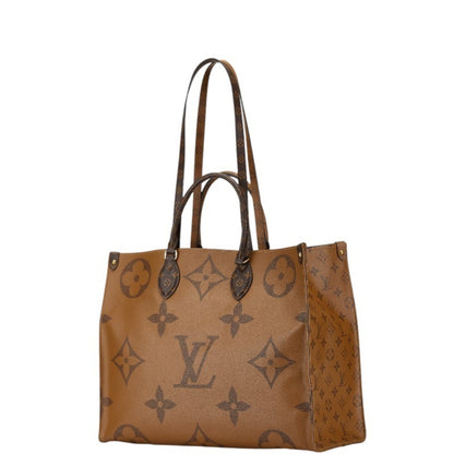 Louis Vuitton On The Go, Brown, Canvas, tote