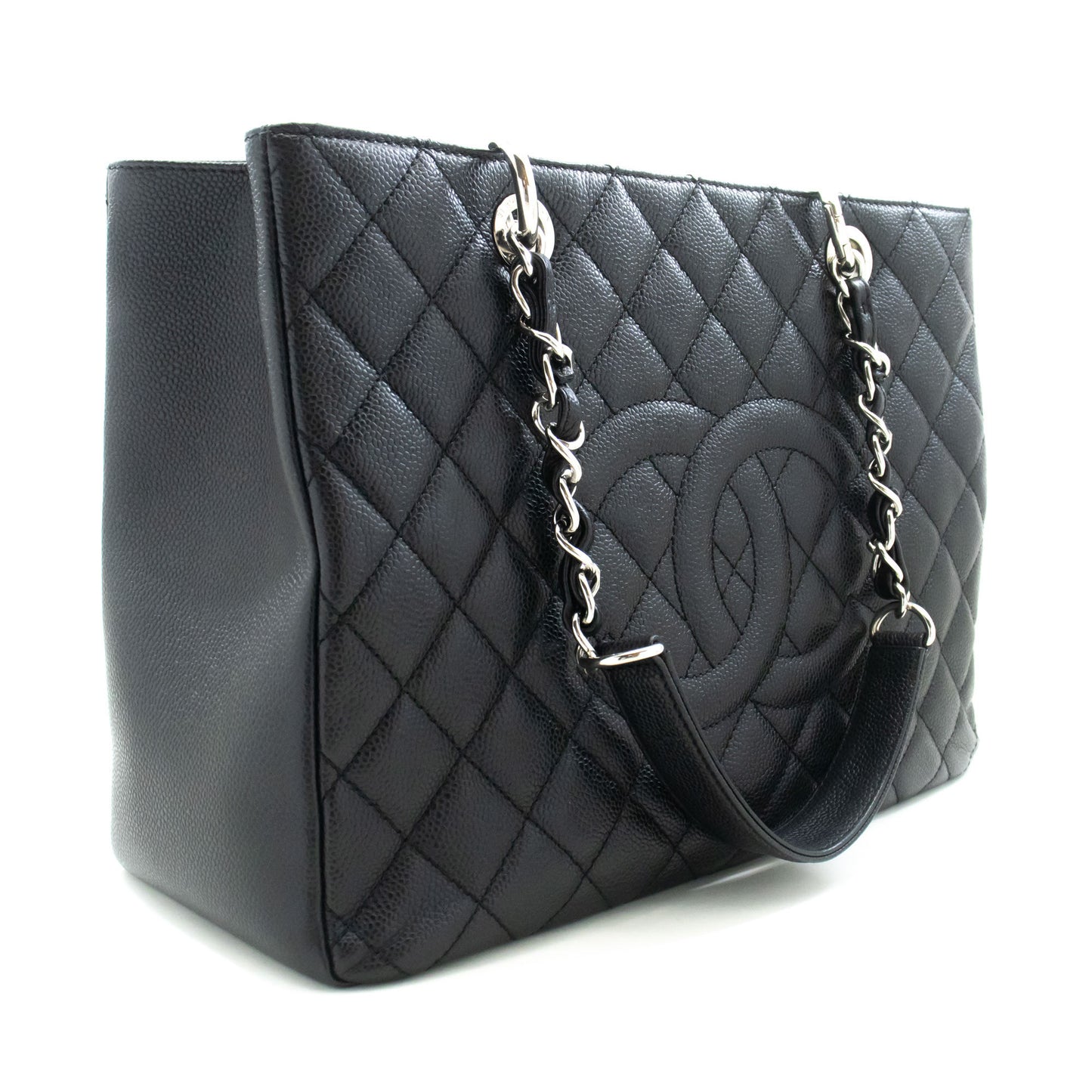 Chanel Grand Shopping, Black, Leather, tote