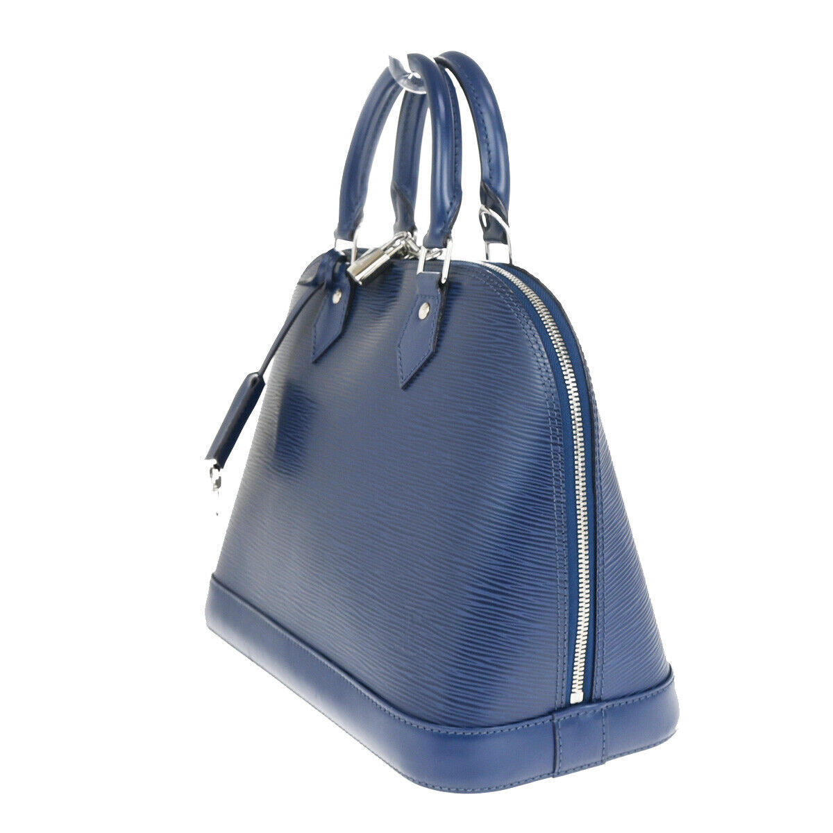 Louis Vuitton Alma, Blue, Leather, handbag