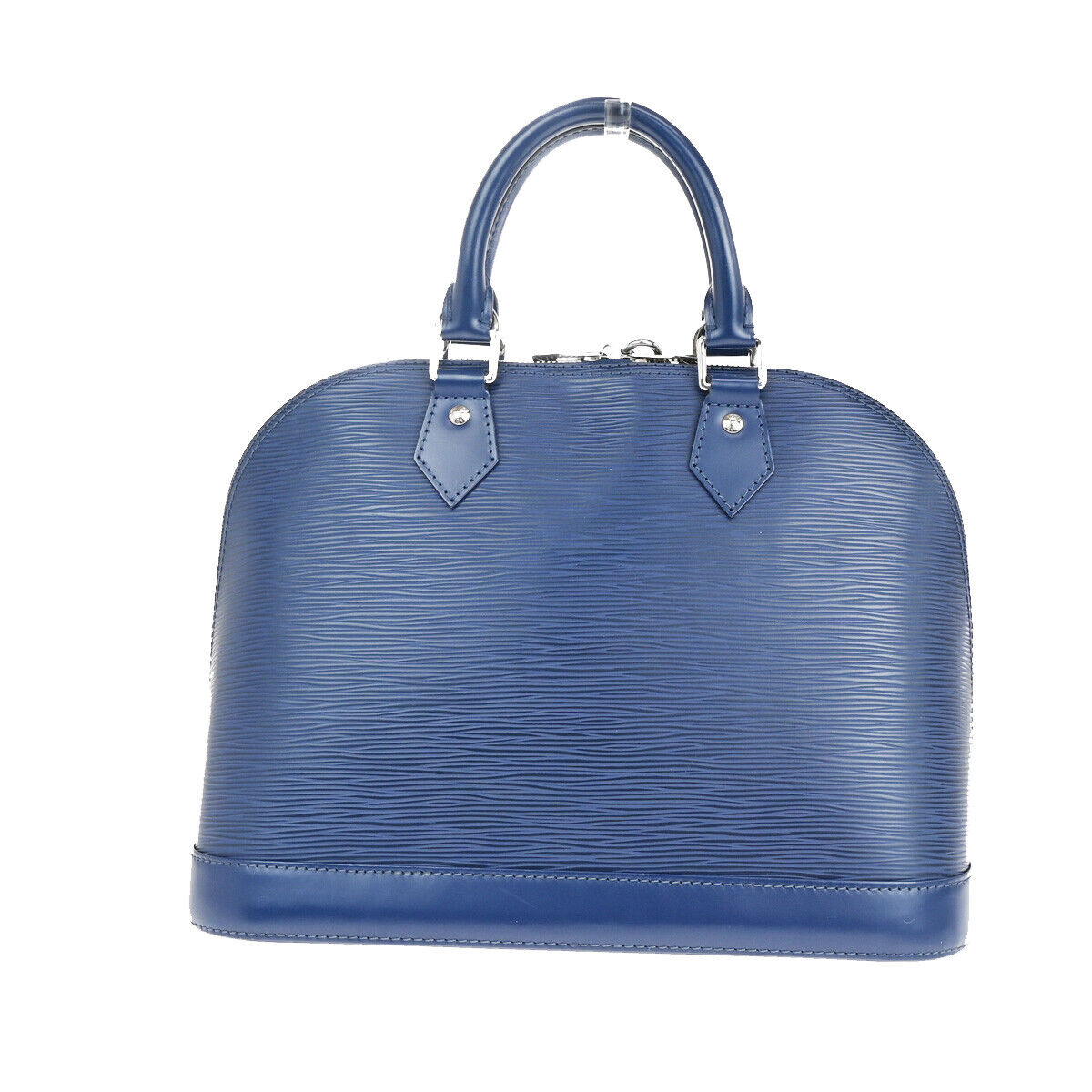 Louis Vuitton Alma, Blue, Leather, handbag