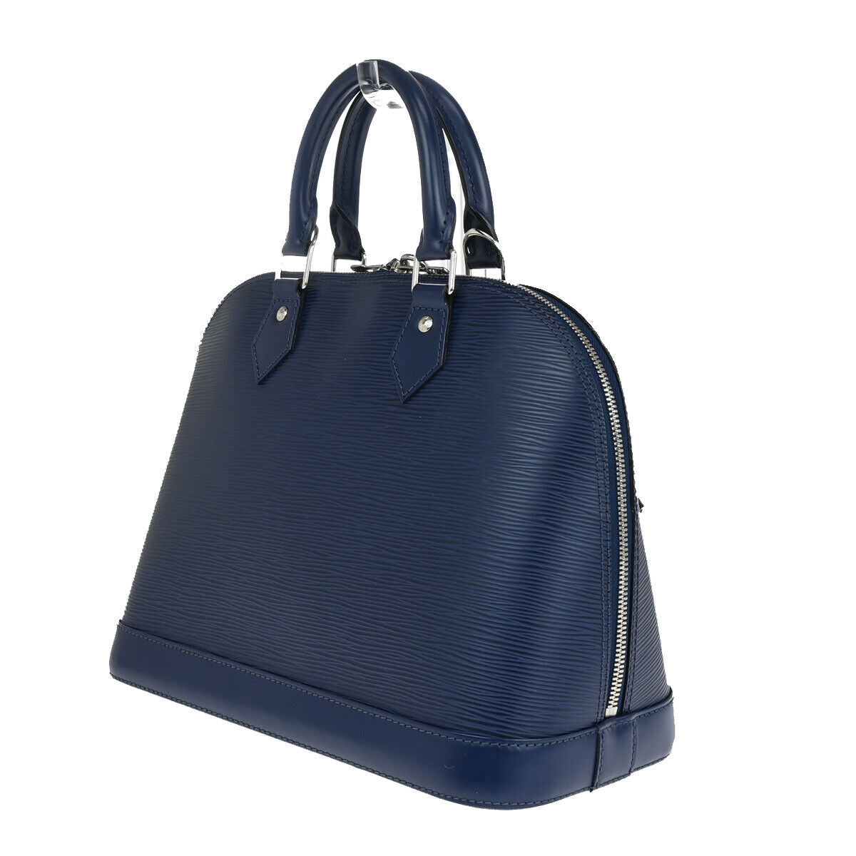 Louis Vuitton Alma, Blue, Leather, handbag