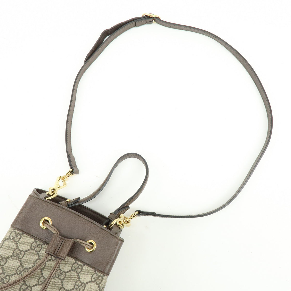 Gucci Ophidia Bucket GG Coated Canvas, Beige, Canvas, Handbag