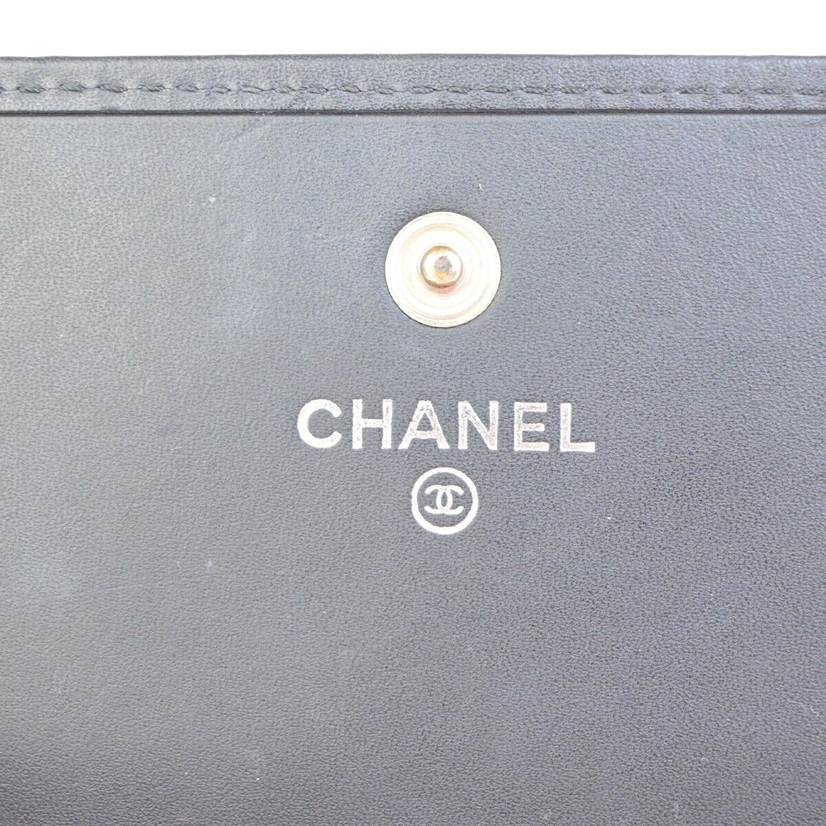 Chanel Cambon, Black, Leather, wallet