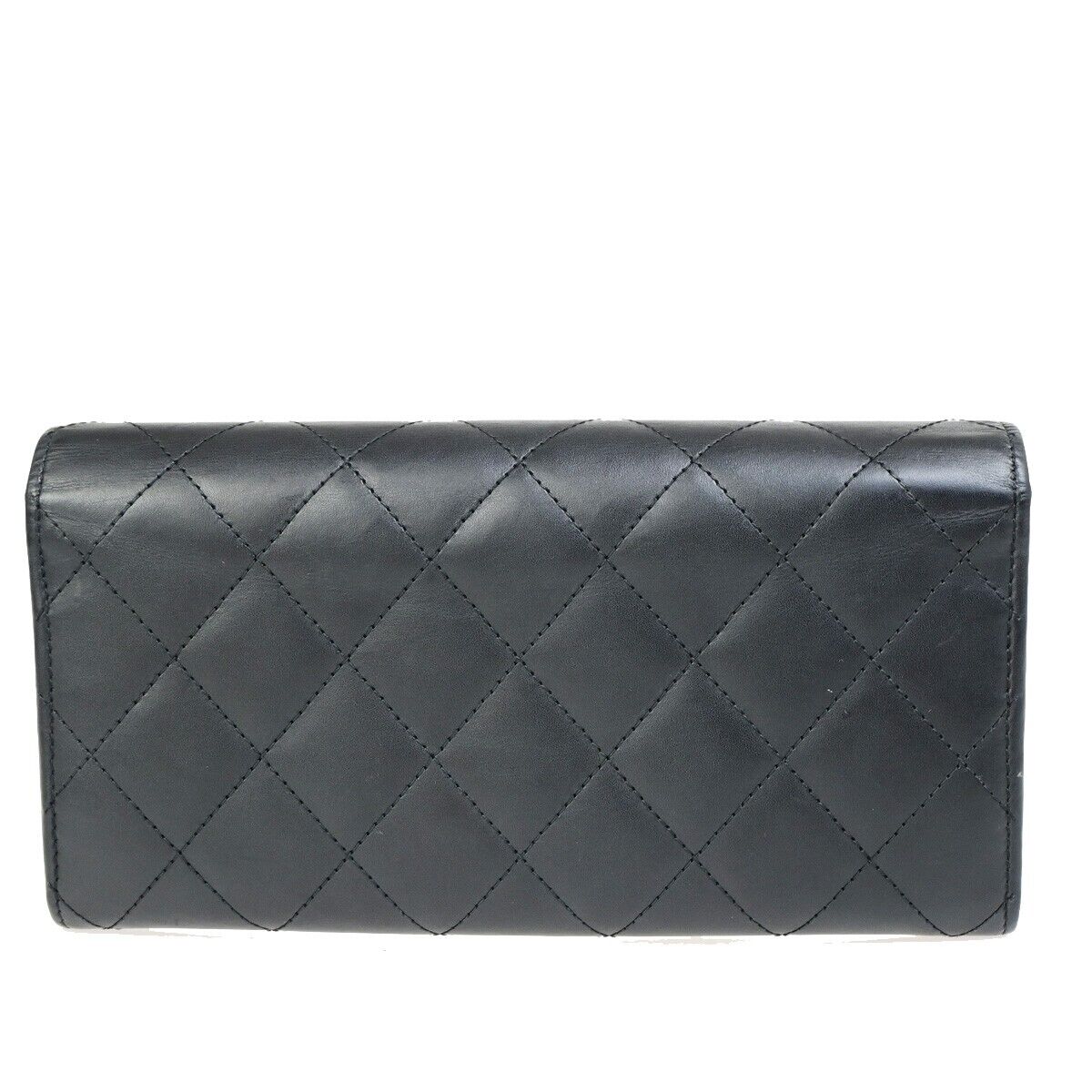 Chanel Cambon, Black, Leather, wallet