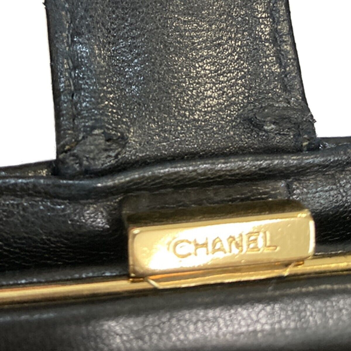 Chanel, Black, Leather, wallet