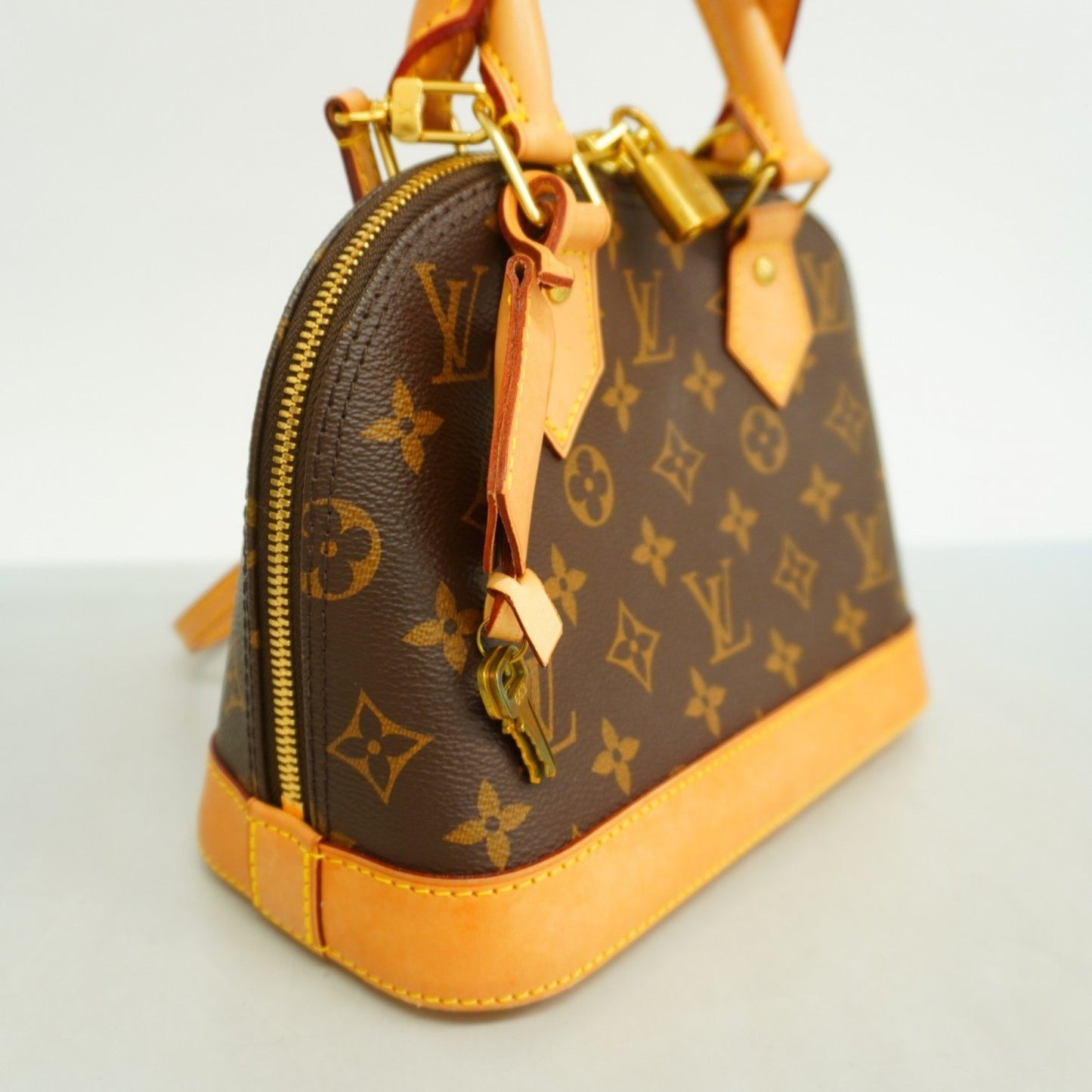 Louis Vuitton Alma BB, Brown, Canvas, handbag