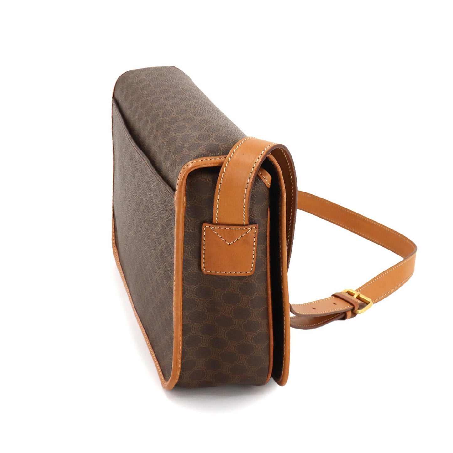 Céline Macadam, Brown, Canvas, shoulder