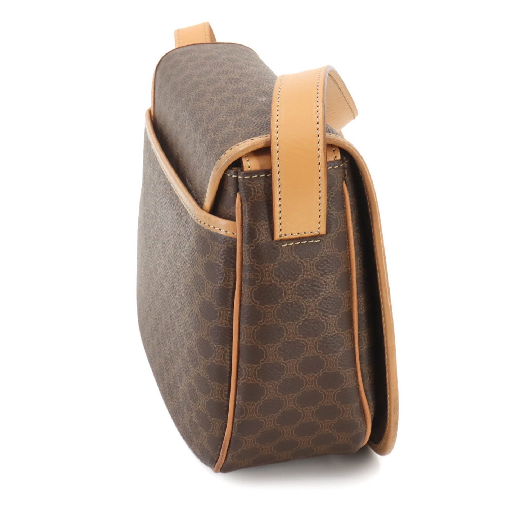 Céline, Brown, Canvas, shoulder