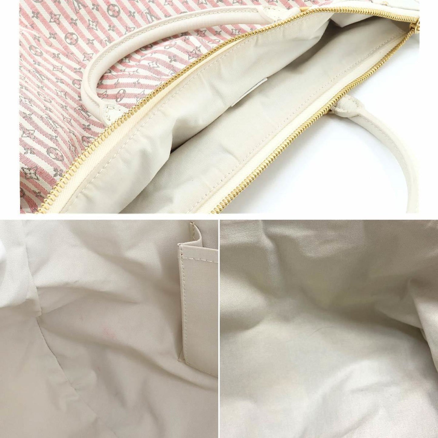 Louis Vuitton Marina GM, White, Canvas, handbag