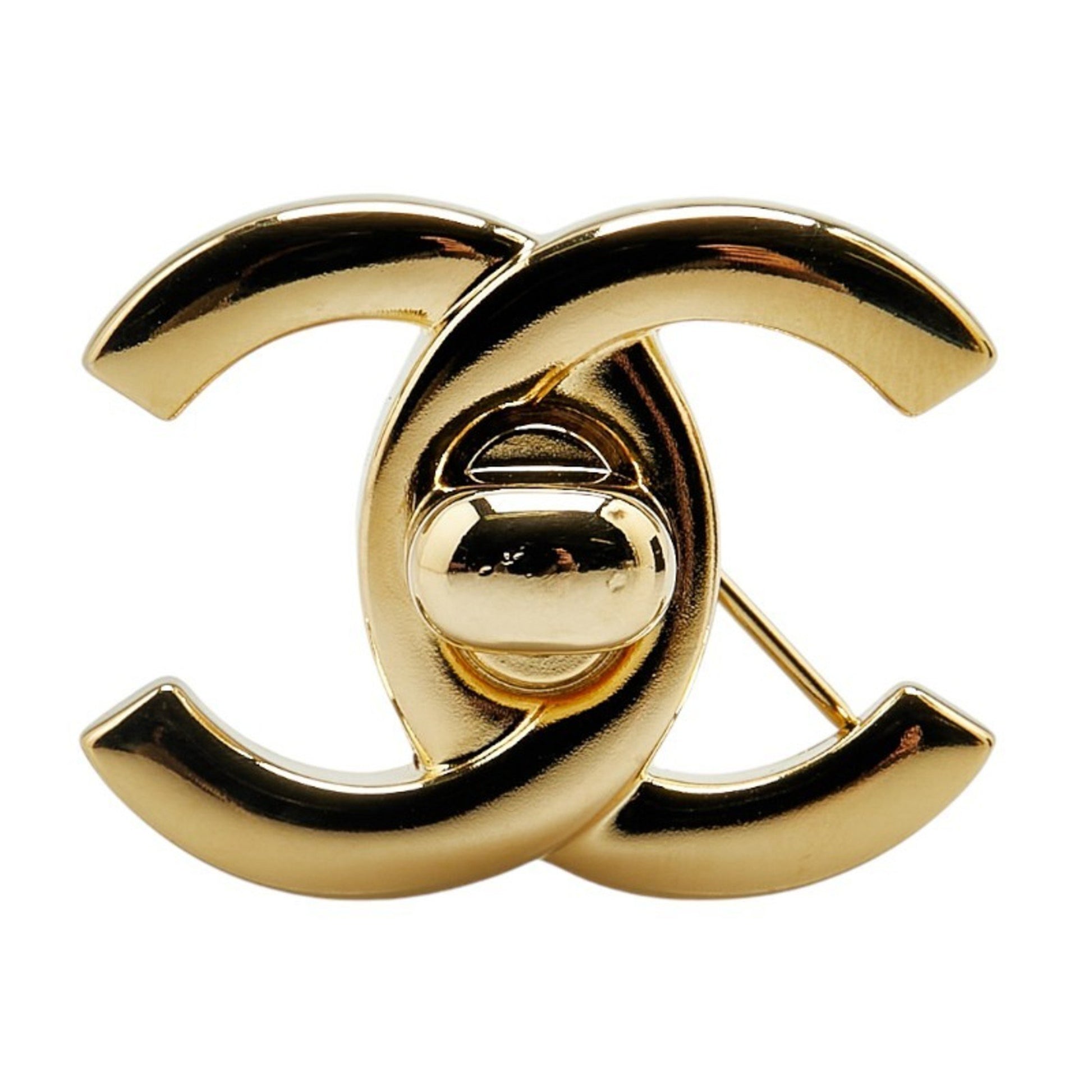 Chanel Coco Mark, Gold, Gold Plated, brooch