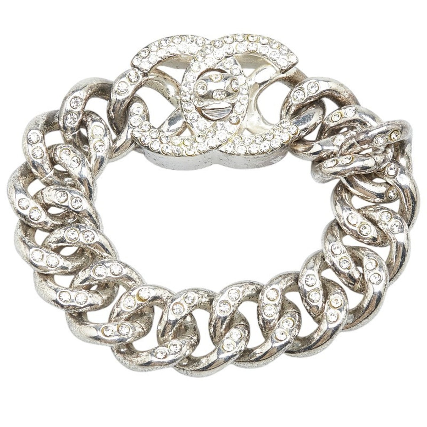 Chanel Coco Mark, Silver, Metal, bracelet