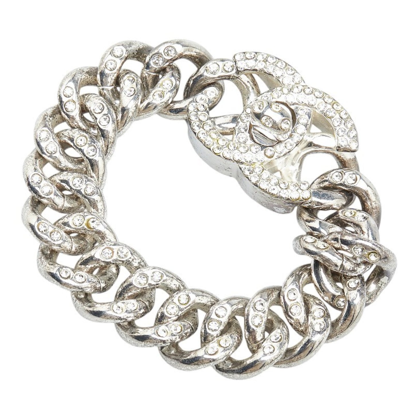 Chanel Coco Mark, Silver, Metal, bracelet