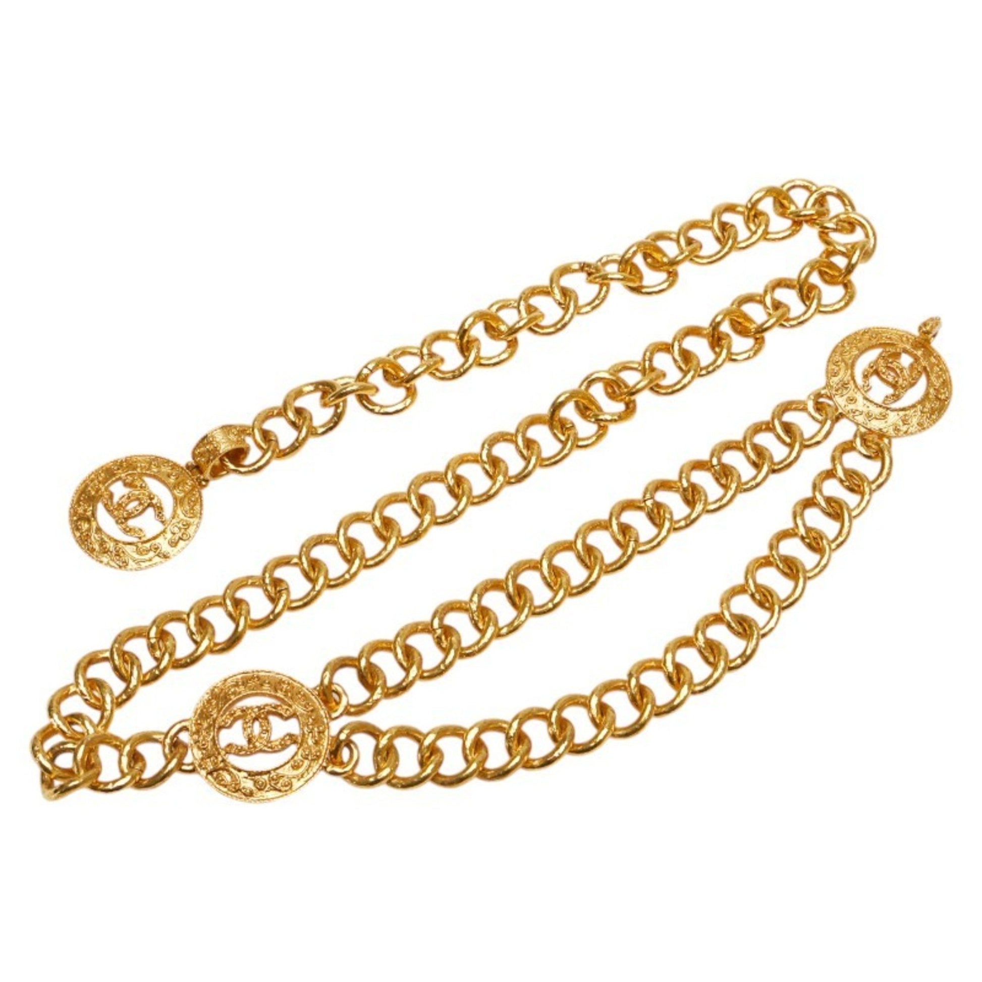 Chanel Coco Mark, Gold, Gold Plated, belt