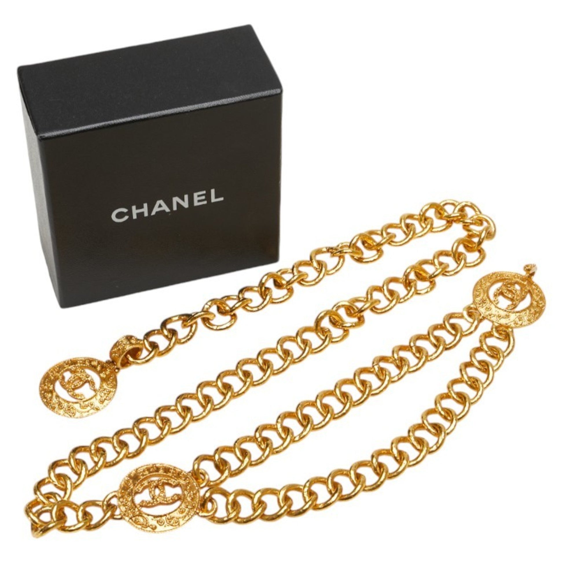 Chanel Coco Mark, Gold, Gold Plated, belt