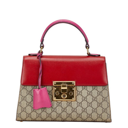 Gucci Padlock, Beige, "CANVAS, LEATHER", handbag