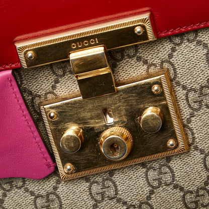 Gucci Padlock, Beige, "CANVAS, LEATHER", handbag
