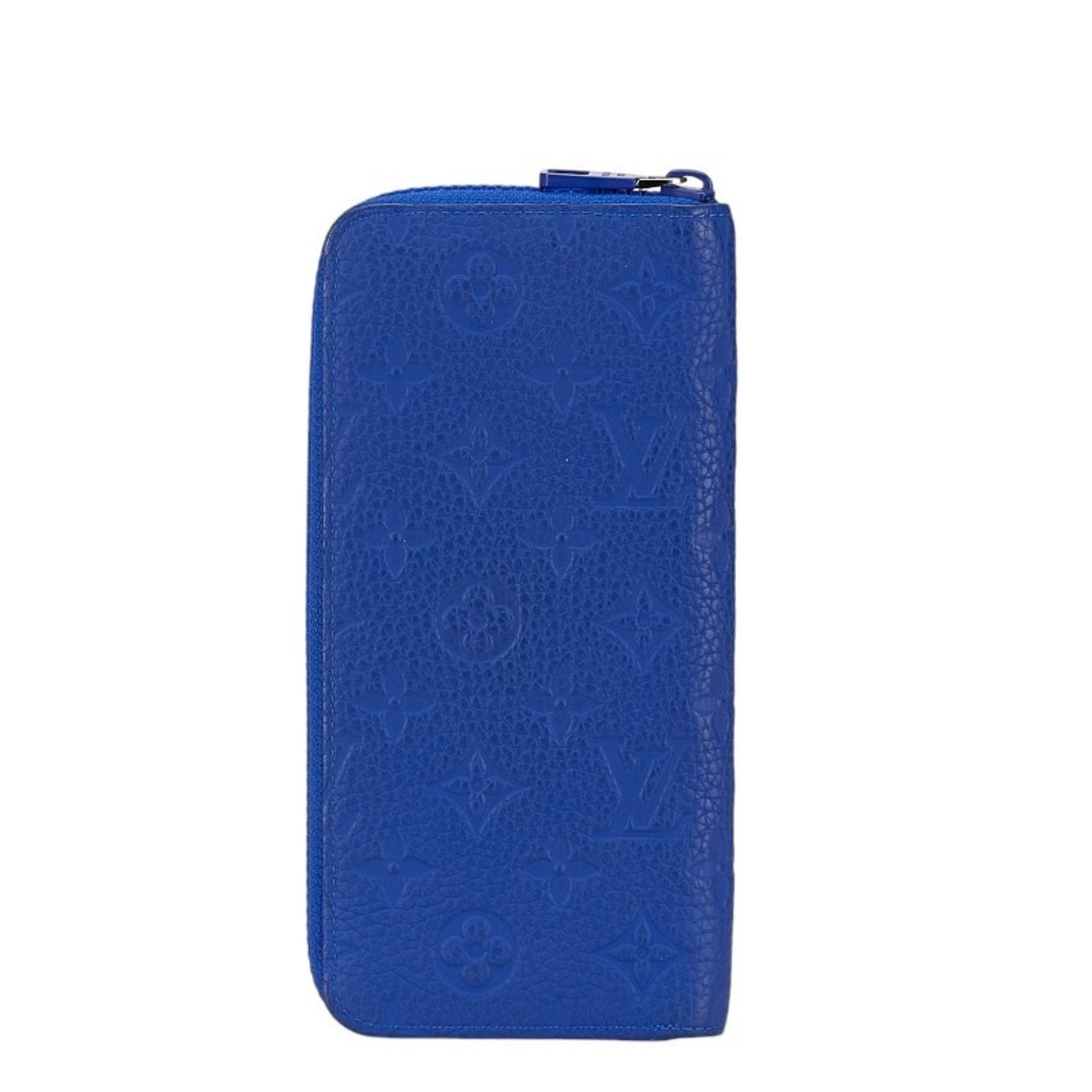 Louis Vuitton Zippy Wallet Vertical, Blue, Leather, wallet