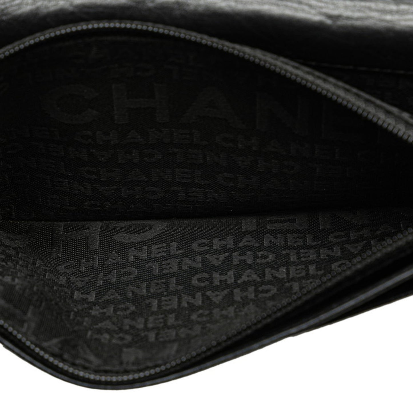 Chanel Cambon, Black, Leather, wallet