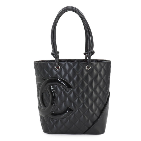 Chanel Cambon line, Black, Leather, tote