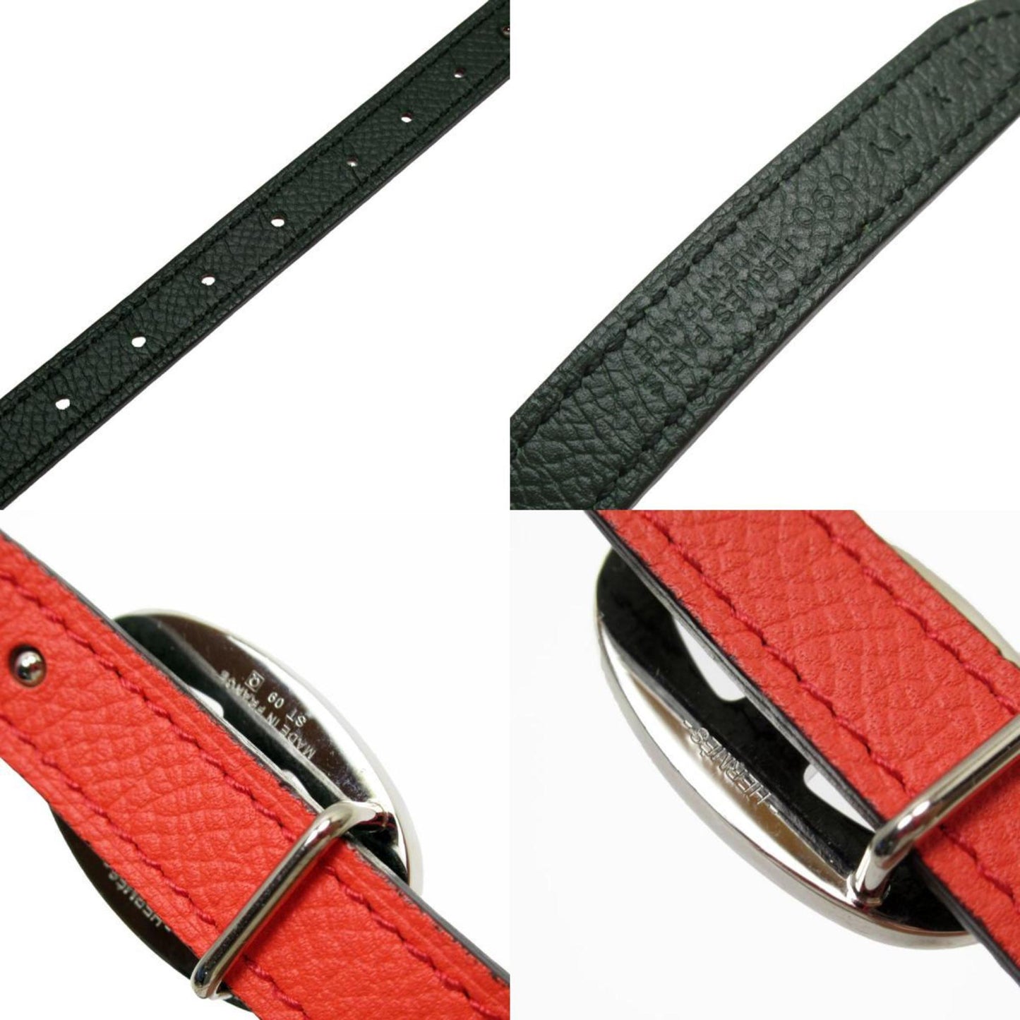 Hermès Chaine d'ancre, Black, Leather, belt