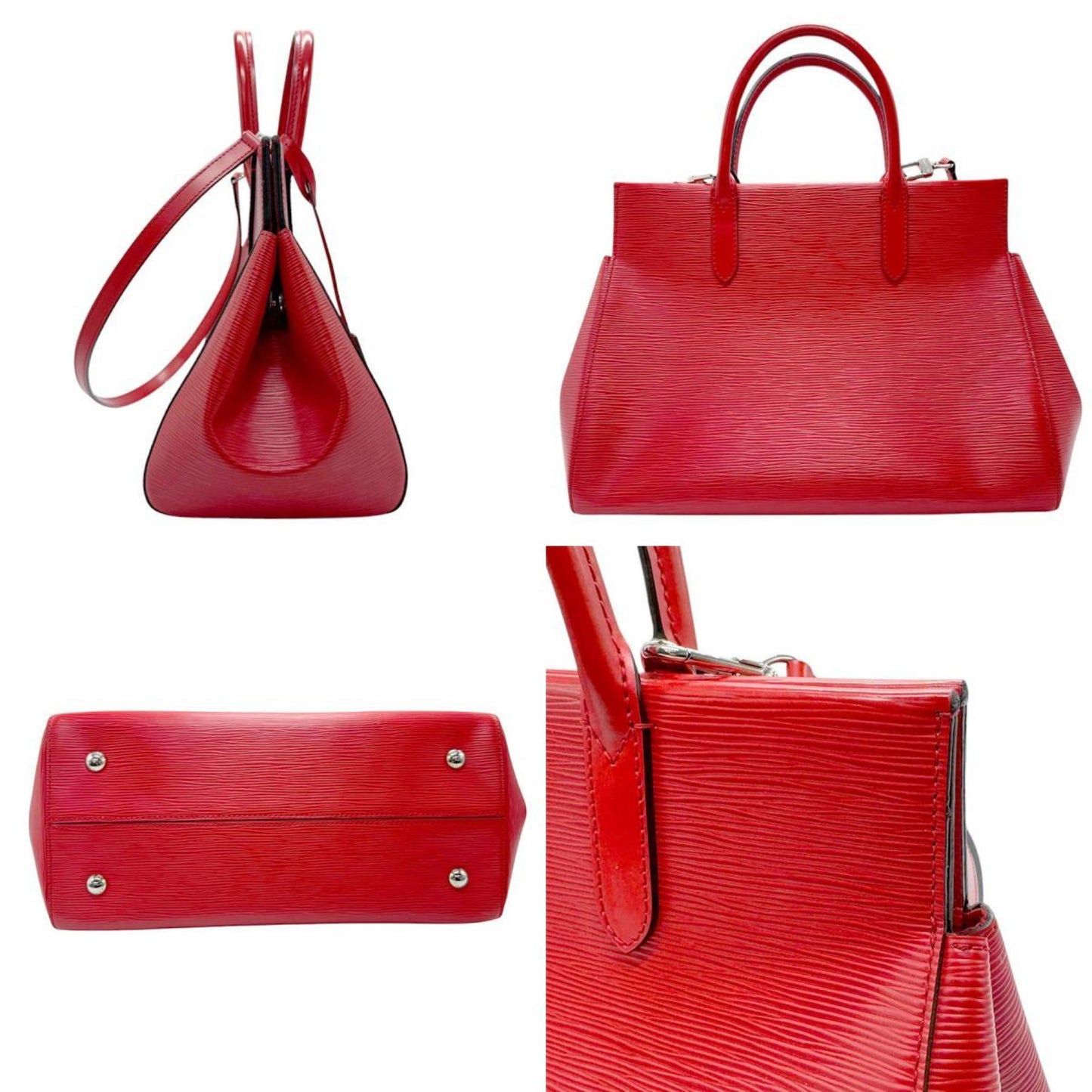 Louis Vuitton Marly, Red, Leather, handbag