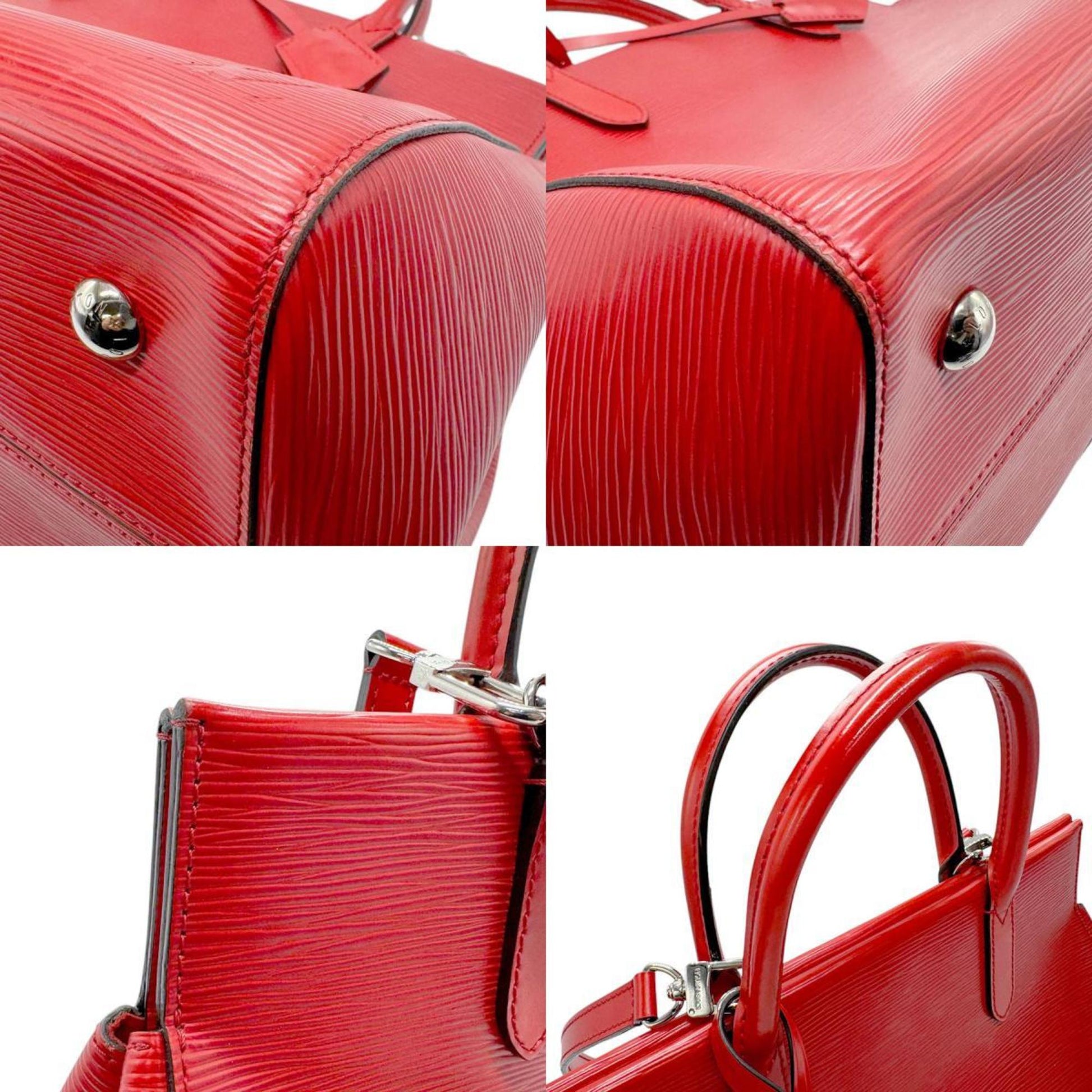 Louis Vuitton Marly, Red, Leather, handbag