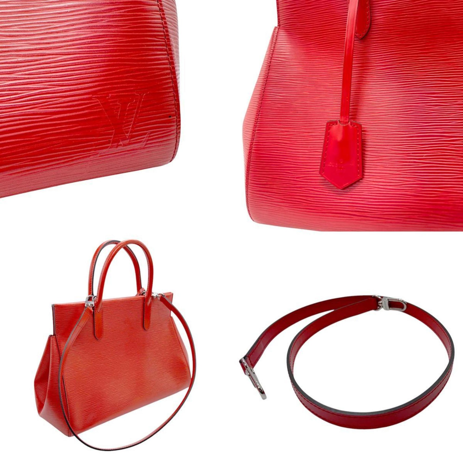 Louis Vuitton Marly, Red, Leather, handbag