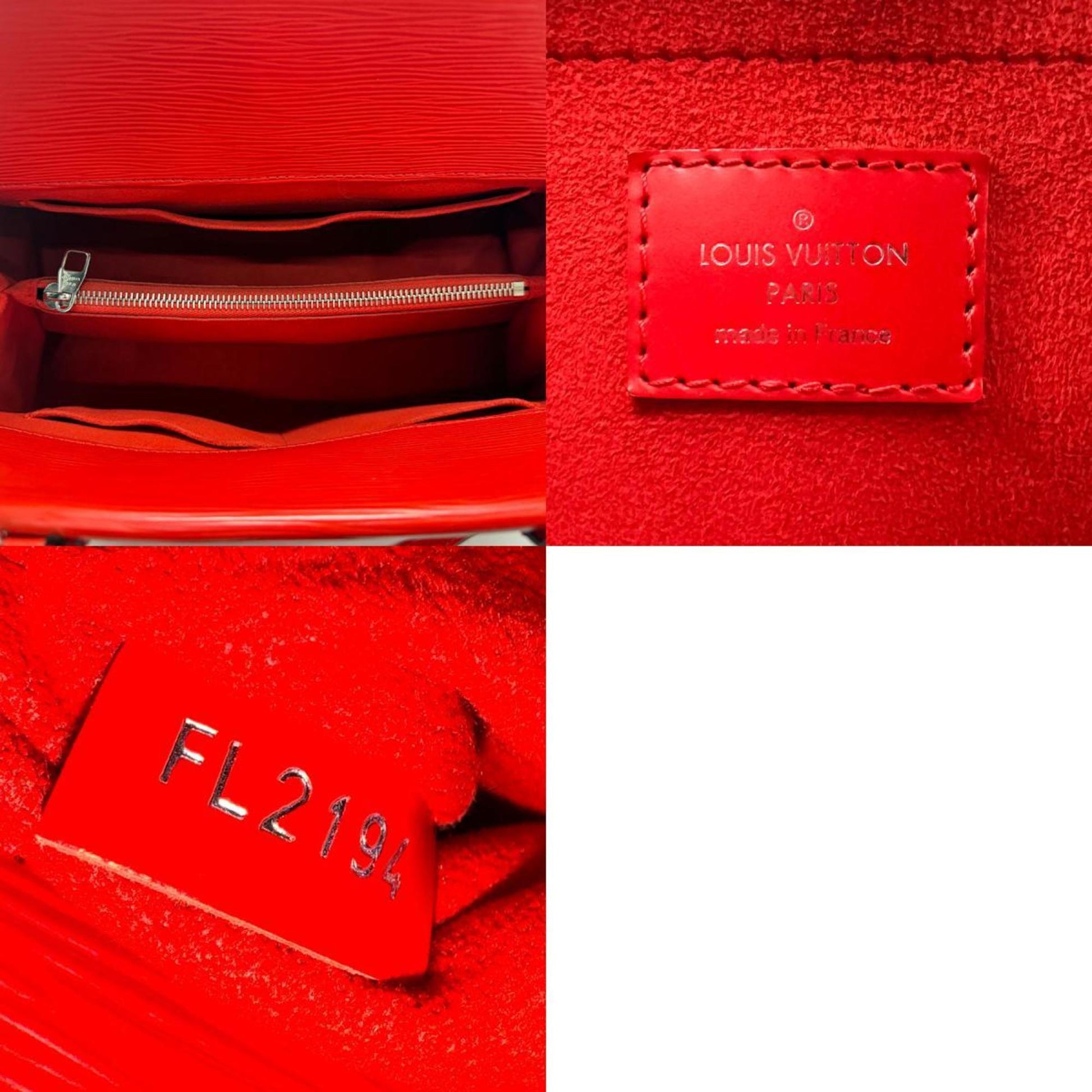 Louis Vuitton Marly, Red, Leather, handbag