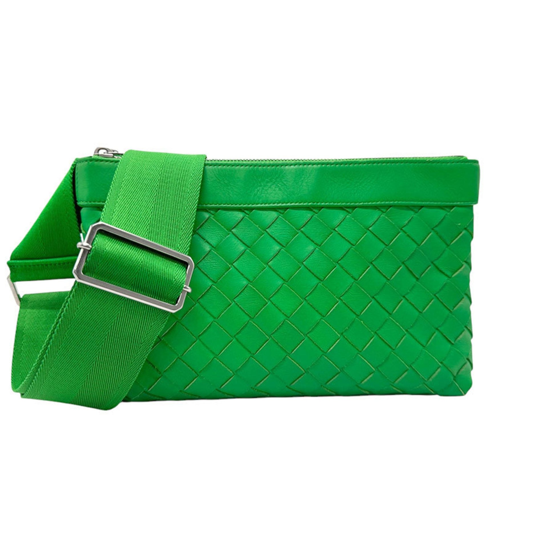 Bottega Veneta Intrecciato, Green, Leather, shoulder