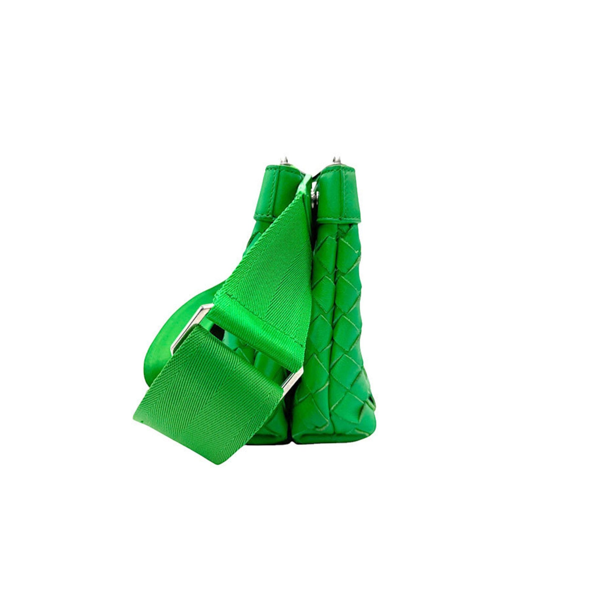 Bottega Veneta Intrecciato, Green, Leather, shoulder