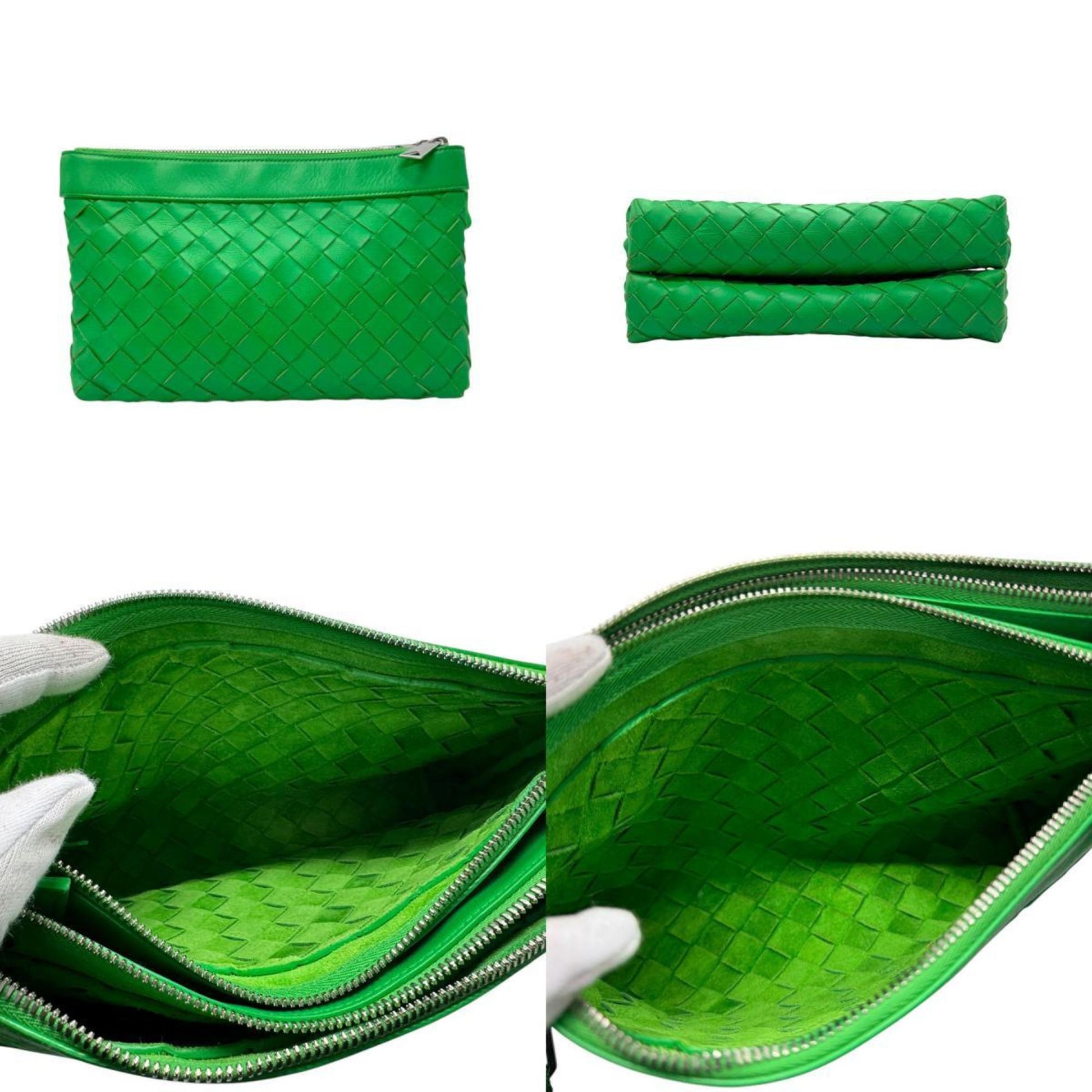 Bottega Veneta Intrecciato, Green, Leather, shoulder