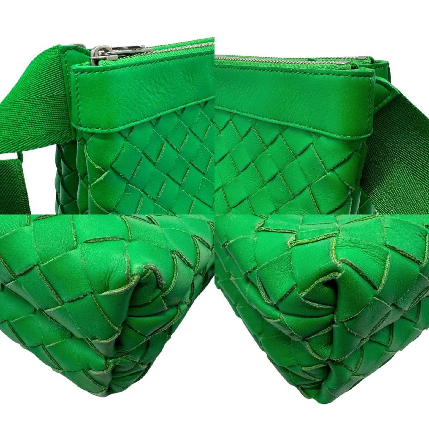 Bottega Veneta Intrecciato, Green, Leather, shoulder