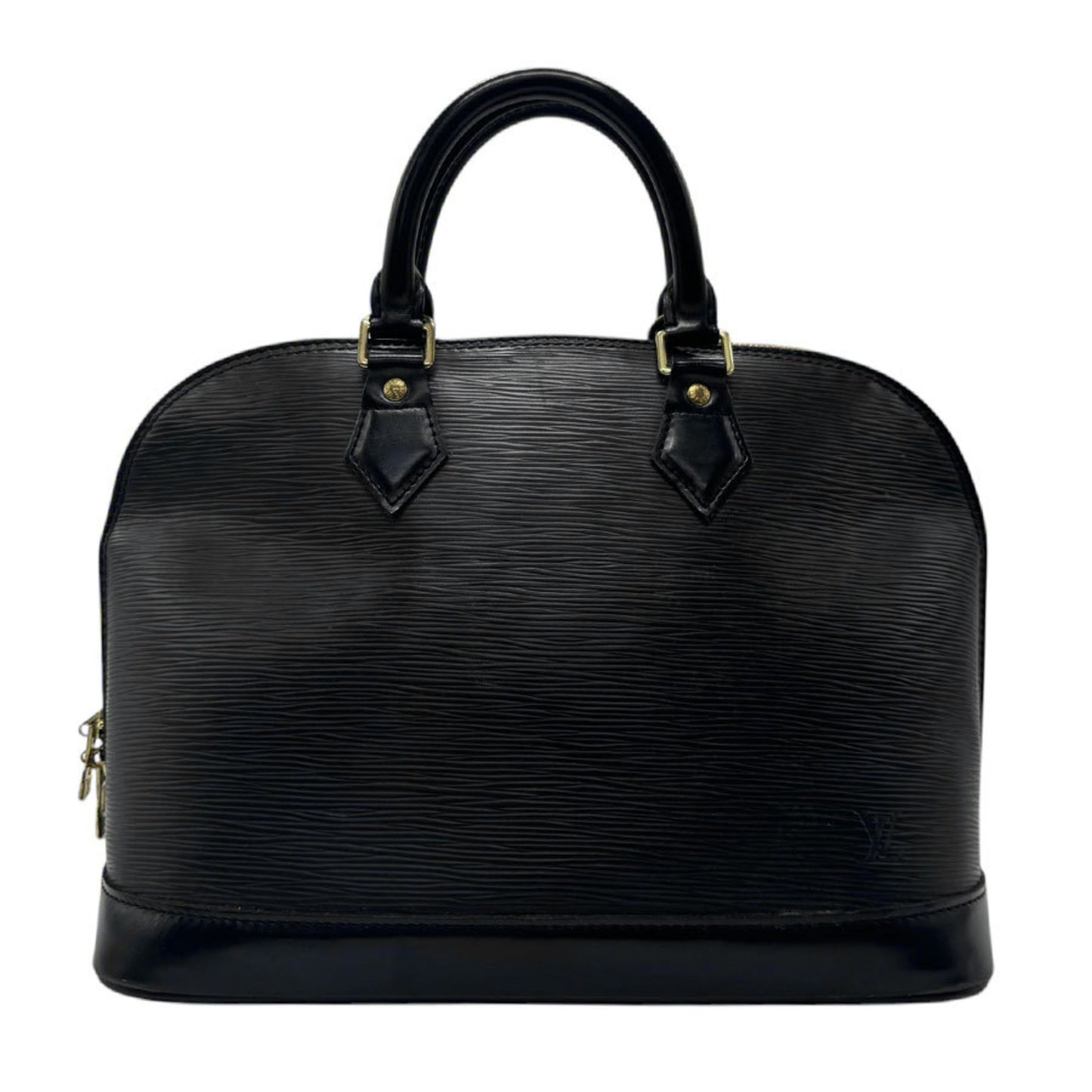 Louis Vuitton Alma, Black, Leather, handbag