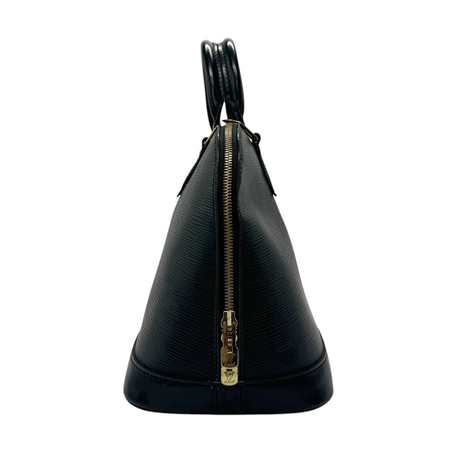 Louis Vuitton Alma, Black, Leather, handbag