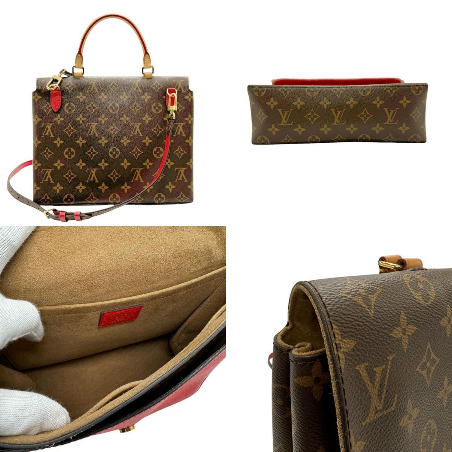 Louis Vuitton Marignan, Brown, Canvas, handbag